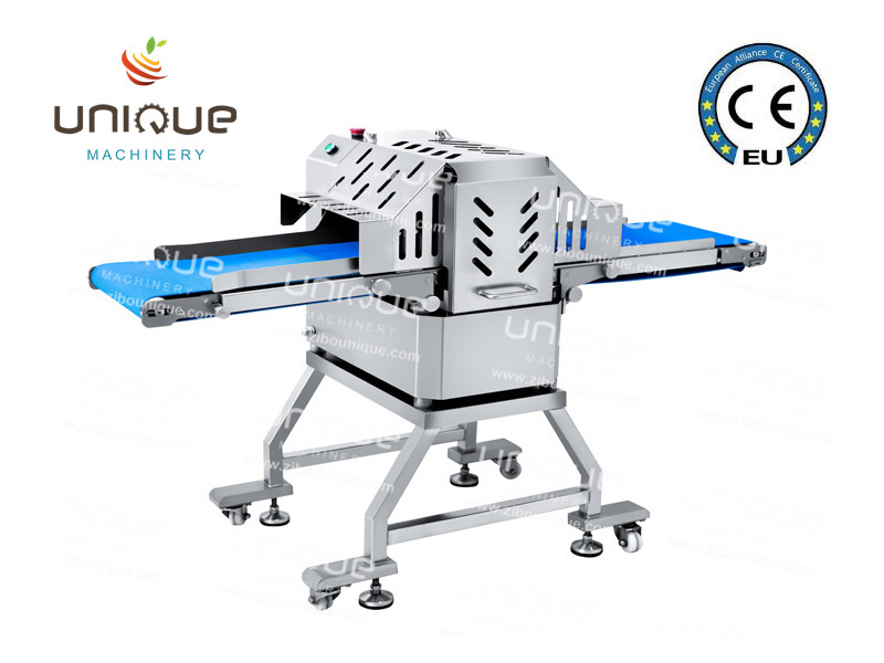 Meat strip cutting machine